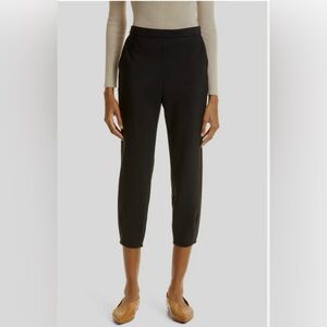 Theory Tapered Dart Precision Ponte Pants Black Small Kick back Crop trouser